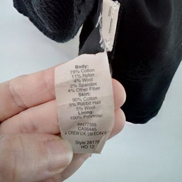 Madewell Wallace Wool Rabbit Hair Cotton Blend Textured Sweater Dress Thick XS - Picture 10 of 11